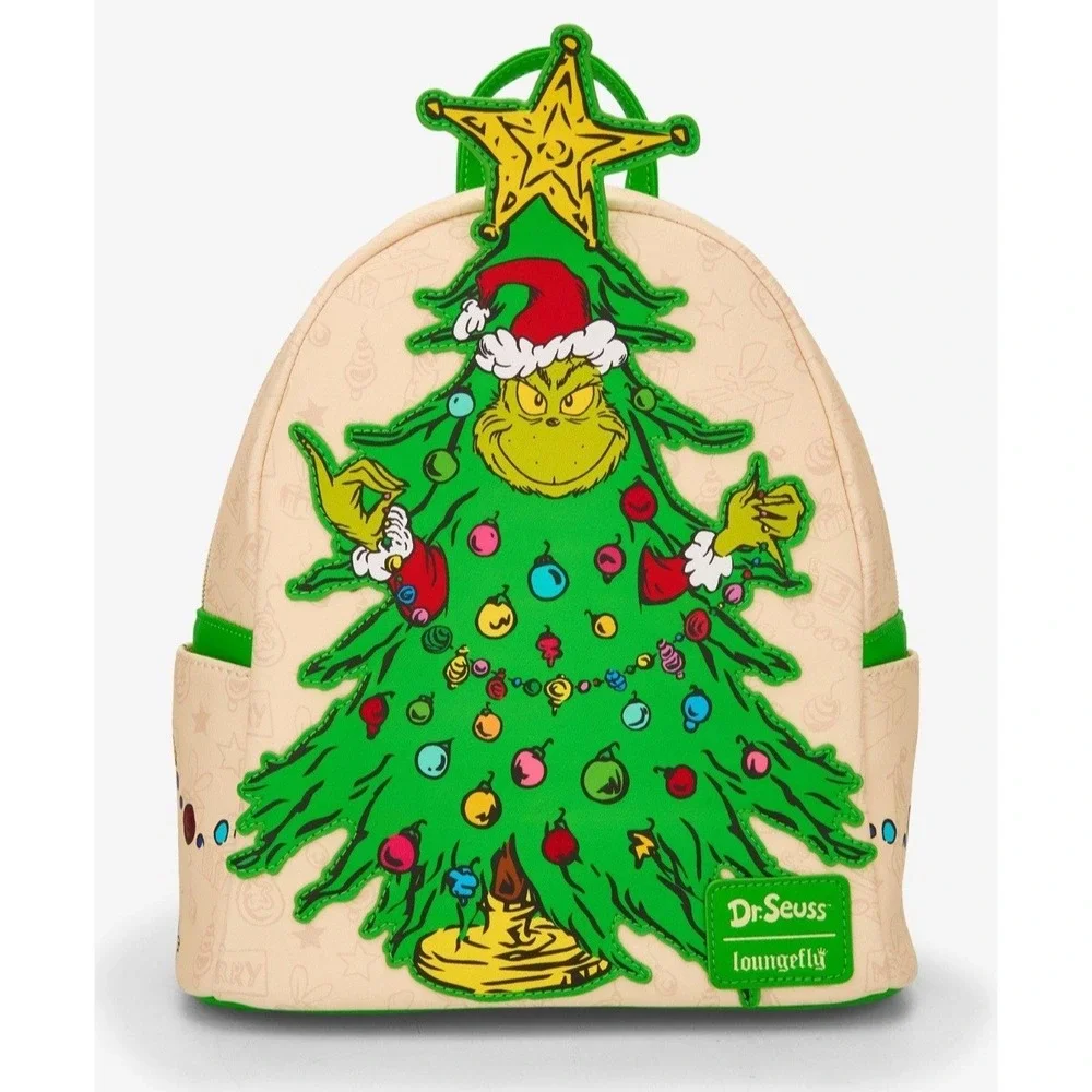 Loungefly Dr. Seuss How The Grinch Stole Christmas‎ GITD Tree Mini Backpack Bag